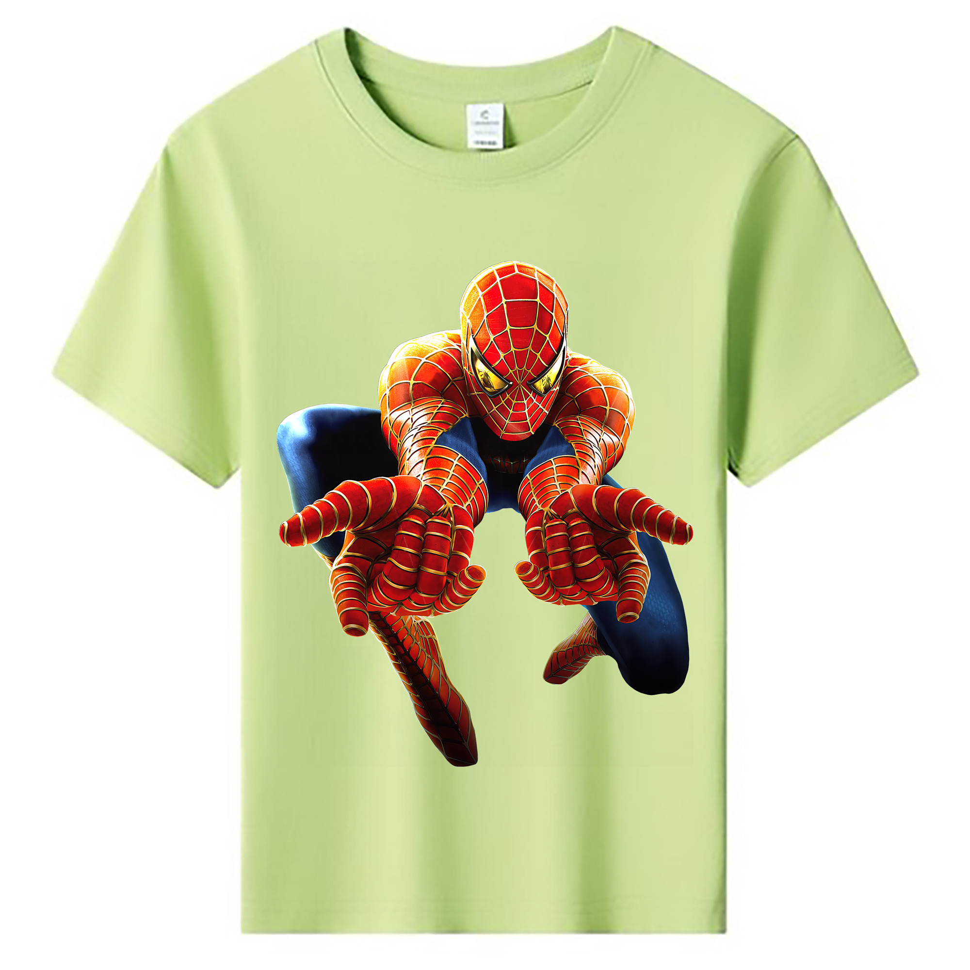 （画像用） Spider Man スパイダーマン 綿100％キッズTシャツ（フロントプリント）